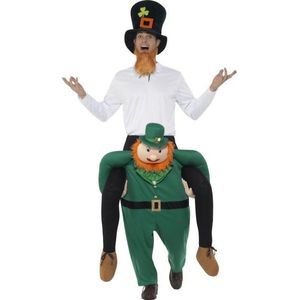 Instapkostuum kabouter - St Patricksday - volwassenen - op de rug van een leprechaun