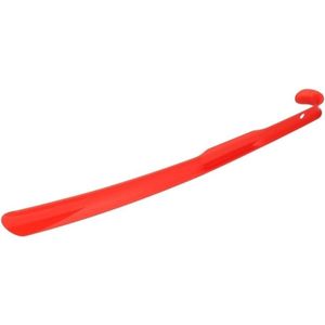 Rode kunststof schoenlepel 42cm - hulpmiddelen
