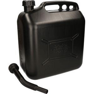 Benson Jerrycan - Zwart - Voor Brandstof - 20 Liter - Inclusief Schenktuit - O.a. Benzine / Diesel