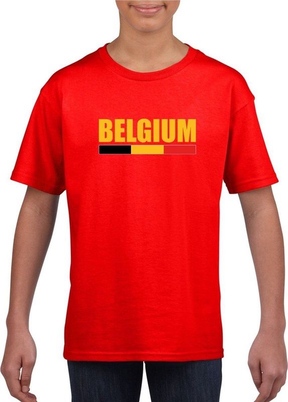 Bellatio Decorations - Belgium - Supporter Shirt - Rood - Kinderen