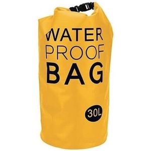 Waterdichte tas geel 30 liter - Strandtassen