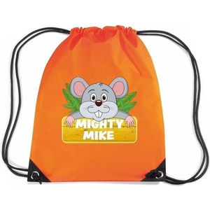 Mighty Mike de muis rugtas / gymtas oranje voor kinderen - Gymtasje - zwemtasje