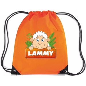 Lammy het schaap rugtas / gymtas oranje voor kinderen - Gymtasje - zwemtasje