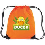 Ducky de eend rugtas / gymtas oranje voor kinderen