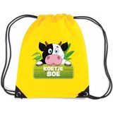Koetje Boe koeien rugtas / gymtas - geel - 11 liter - voor kinderen