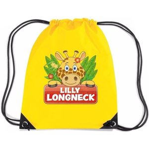 Giraffe Lilly Longneck rijgkoord rugtas / gymtas - geel - 11 liter - voor kinderen