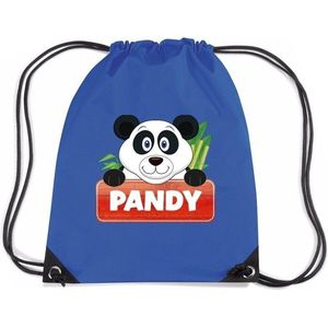 Pandy de Panda rijgkoord rugtas / gymtas - blauw - 11 liter - voor kinderen