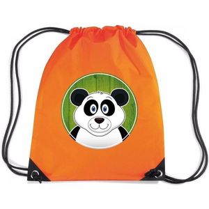 Panda rugtas / gymtas oranje voor kinderen - Gymtasje - zwemtasje