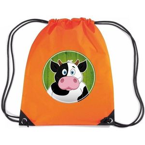 Koeien rugtas / gymtas oranje voor kinderen - Gymtasje - zwemtasje