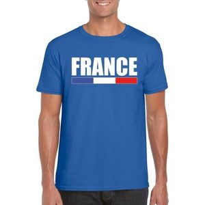 Blauw France/ Frankrijk supporter shirt heren