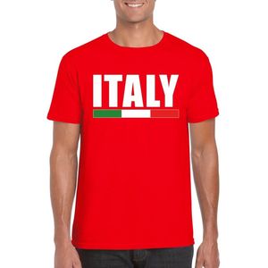 Bellatio Decorations - Italie - T-shirt - Rood - 100% Katoen