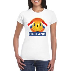 Wit Nederland kampioen t-shirt dames - Holland supporter shirt