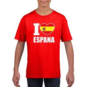 Bellatio Decorations - I Love Espana - Sportshirt - Rood - 100% Katoen