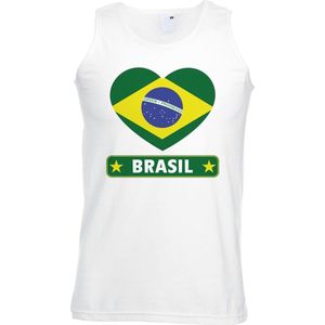 Bellatio Decorations - Singlet - Wit - 100% Katoen