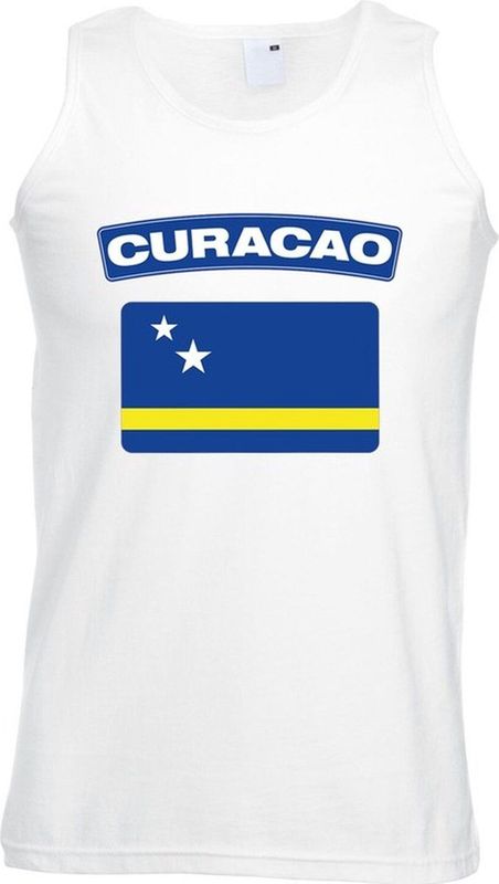 Bellatio Decorations - Singlet - Wit - Katoen