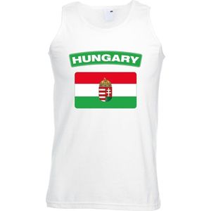 Hongarije - Singlet Shirt - Wit - Heren