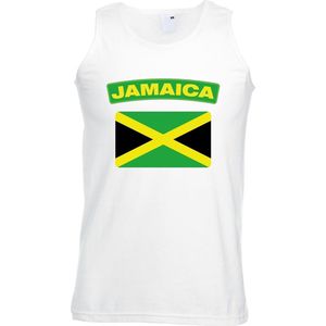 Bellatio Decorations - Singlet Shirt - Wit - Jamaicaanse Vlag