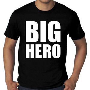 Big Hero grote maten t-shirt zwart heren