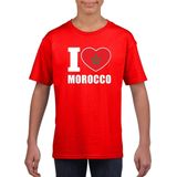 Bellatio Decorations - I Love Marokko Shirt - Rood - Katoen
