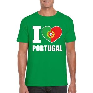 I love Portugal supporter shirt groen heren