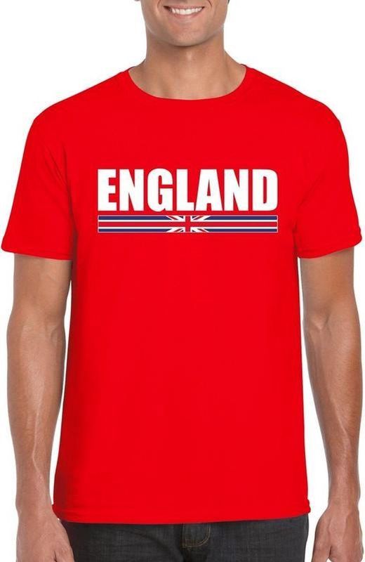 Rood Engeland supporter t-shirt voor heren - Engelse vlag shirts