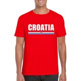 Rood Kroatie supporter t-shirt voor heren - Kroatische vlag shirts