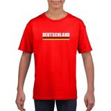 Rood Duitsland supporter t-shirt voor heren - Duitse vlag shirts 110 116