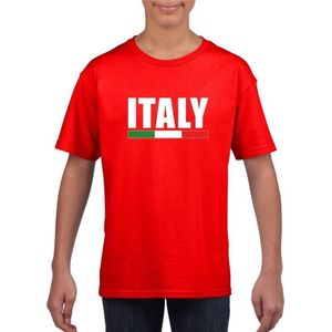 Rood Italie supporter t-shirt voor heren - Italiaanse vlag shirts