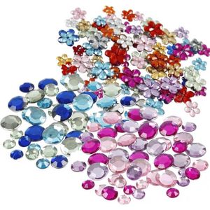 Plak Diamantjes/Steentjes Mix set 972 Stuks