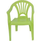 Gras groen stoeltje voor kinderen - Tuinmeubelen - Kunststof binnen/buitenstoelen voor kinderen