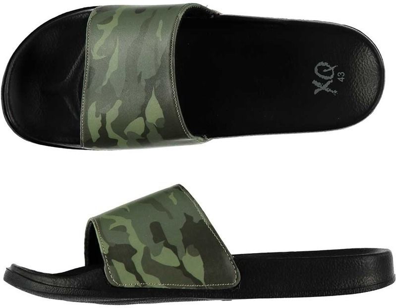 Badslippers - Camouflage Print - Zwart - Kunststof