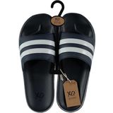 Badslippers huisslippers navy wit gestreept voor heren