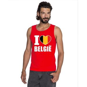 I Love Belgie - Singlet - Rood - Katoen