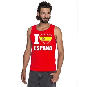 Bellatio Decorations - I love Spanje - Singlet Shirt - Rood