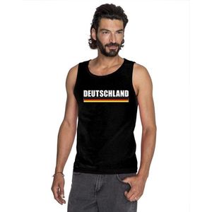Duitsland supporter mouwloos shirt/ tanktop zwart heren
