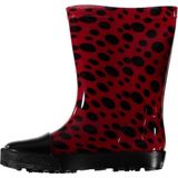Rode - Kinder Regenlaarzen - Rubber - Zwarte Stippen - Lieveheersbeestjeprint