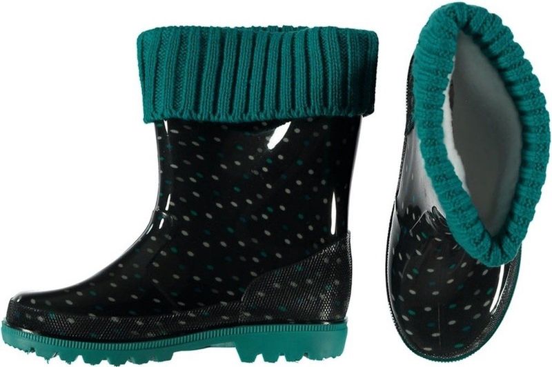 Blauwe kinder regenlaarzen met voering 