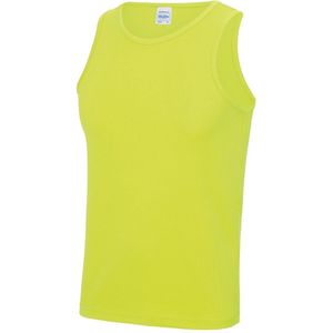 AWDis sport sintlet/tanktop - heren - Fluor geel - mouwloos - Polyester - T-shirts