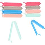 Benson Vershoudclips/vershoudknijpers - 10x - kunststof - pastel kleuren