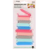 Benson Vershoudclips/vershoudknijpers - 10x - kunststof - pastel kleuren