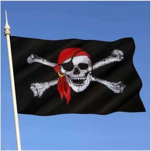 Piratenvlag One Eyed Jack - 150 x 90 cm - Gemaakt van Polyester - Geschikt voor Buitengebruik
