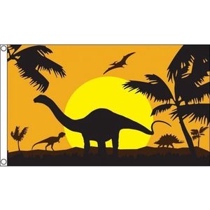 Dinosauriers/Dino thema vlag 90 x 150 cm