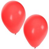50x ballonnen geel en rood - knoopballonnen