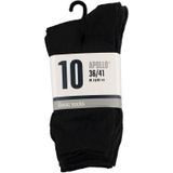 Zwarte sokken voor heren 10 paar - herensokken maat 41 - 46 zwart