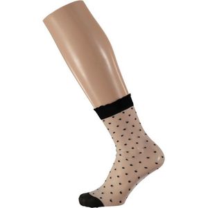 Panty sokken zwart met stipjes voor dames