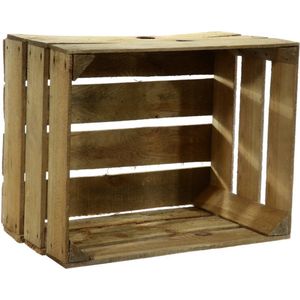 Gebruikte houten fruitkisten 30 x 40 x 50 cm - Decoratie voor huis en tuin - Opbergen - kisten/kist