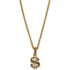 Gouden rapper amerikaanse dollar ketting