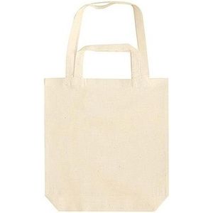 Beige canvas tas met dubbel hengsel 38 x 42 cm - Bedrukbare katoenen tas/shopper