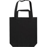 Zwarte canvas tas met dubbel hengsel 38 x 42 cm- Bedrukbare katoenen tas/shopper