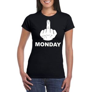 Fuck monday t-shirt zwart - dames - katoen